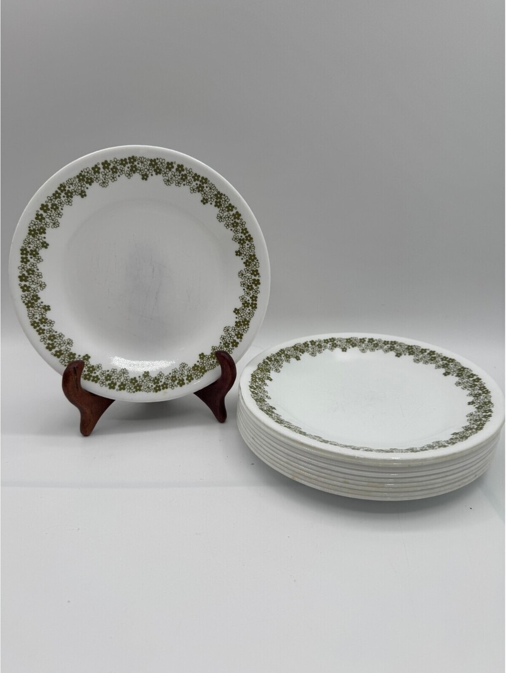 Corelle Spring Blossom Green Crazy Daisy Salad Pasta Plates Set 10 Replacement